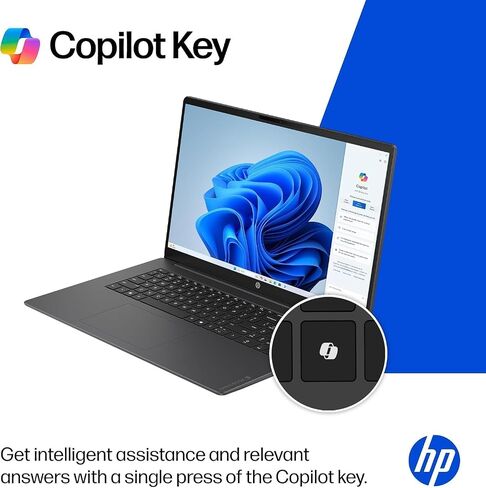 HP OmniBook 3 17.3" FHD AI Copilot Business Laptop, Windows 11 Pro, Free Lifetime Microsoft Office, AMD Ryzen 3 30, 8GB DDR5 RAM 512GB SSD, AMD Radeon 610 Graphics, Backlit KB, Bluetooth 5.4, Wi-Fi 6 in Kuwait