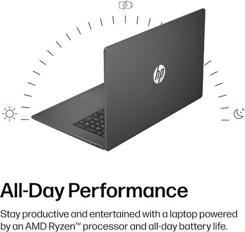 HP OmniBook 3 17.3" FHD AI Copilot Business Laptop, Windows 11 Pro, Free Lifetime Microsoft Office, AMD Ryzen 3 30, 8GB DDR5 RAM 512GB SSD, AMD Radeon 610 Graphics, Backlit KB, Bluetooth 5.4, Wi-Fi 6 in Kuwait