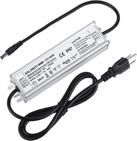 LED Driver 120W 12V DC Low Voltage Output, Waterproof IP67 LED Power Supply,LED Transformer with 3-Prong Plug 3.3 Feet Cable for LED Light, Computer Project, Outdoor Light in Kuwait
