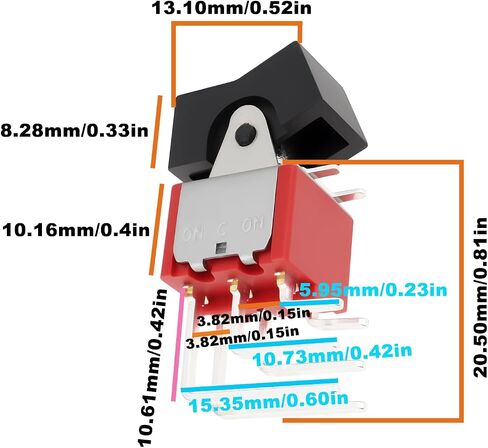 5A 125V Power Switch 6-Pin 2-Position Compatible with Commodore C64 C128 Compatible with Commodore Floppy Drives 1541-II 1581 in Kuwait