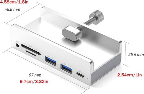 6-Port USB 3.0 Aluminum Hub Splitter Clamp Adapter for Laptop PC in Kuwait