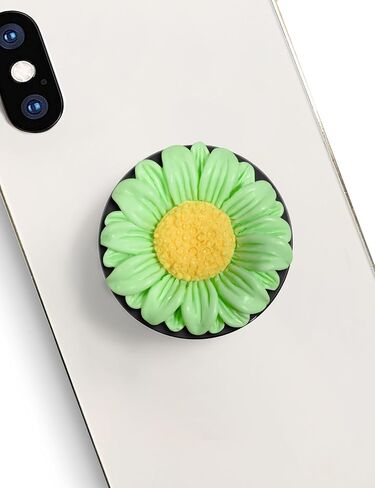 Sunflower and Black Mobile Phone Grip,Collapsible Expandable Cellphone Stand for Smartphone and Tablet - Purple Flower in Kuwait