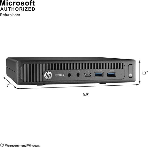 HP Prodesk 600 G2 Mini Business Desktop Computer, Intel Core i5-6500T, 32GB DDR4 RAM, 512GB SSD, Built-in Intel AX200 WiFi 6 + Bluetooth, Wireless Keyboard and Mouse, Windows 11 Pro (Renewed) in Kuwait