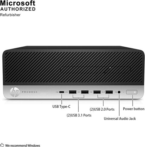 HP EliteDesk 800 G4 Small Form Desktop, Intel Core i5-8500, 32GB DDR4 RAM, 512GB SSD, Windows 11 Pro (Renewed) in Kuwait