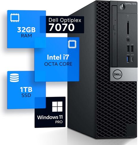 Dell OptiPlex 5080 Desktop SFF - Intel Core i5 10th Gen - i5-10500 - Six Core 4.5Ghz - 256GB SSD - 16GB RAM - Windows 11 Pro (Renewed) in Kuwait