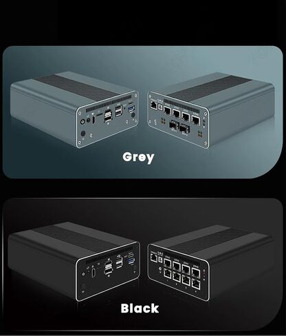 Firewall Appliance Mini PC, Intel N150 Quad Core 10G*2 4xIntel I226 2.5G Ethernet VPN Soft Routing,2*USB3.2 1*TF Slot 1*SATA 1*M.2 NVMe x4 Triple Display 4K HDMI DP DDR5 M.2 (NO RAM NO SSD) in Kuwait