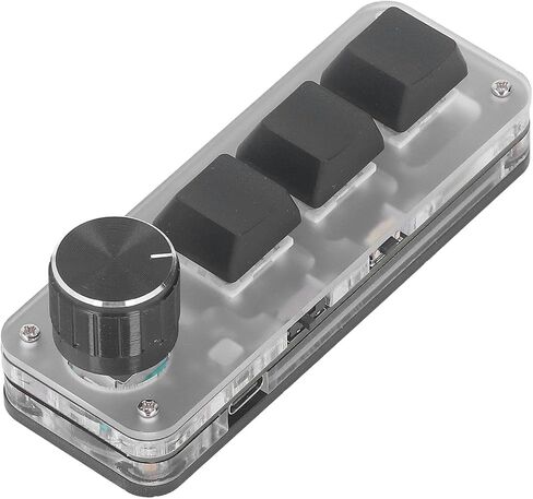 Fafeicy Mini keypad 3 Key 1 knob programmable Macro keypad with Blue Switch in Kuwait