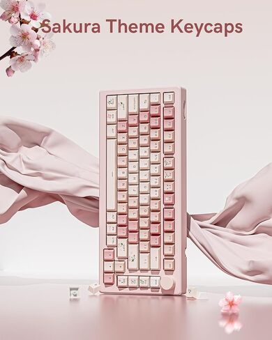 130 Keys PBT Keycaps Cherry Profile Custom Shine Through Key caps, Dye Sublimation Pink Cute Keycaps Set for 61/68/84/87/100/104/108 Mechanical Keyboards in Kuwait