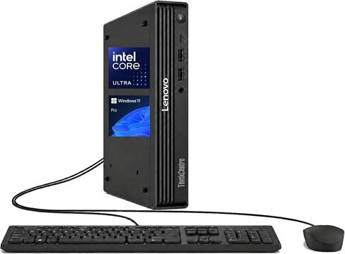 Lenovo ThinkCentre M70q G6 Next Gen AI Mini Desktop Computer, Latest Intel 8-Core Ultra CPU(Beats i7-12700T), 32GB DDR5 RAM, 1TB SSD, Dual 4K Display Support, USB-C, Wired KB&Mouse, Windows11Pro in Kuwait