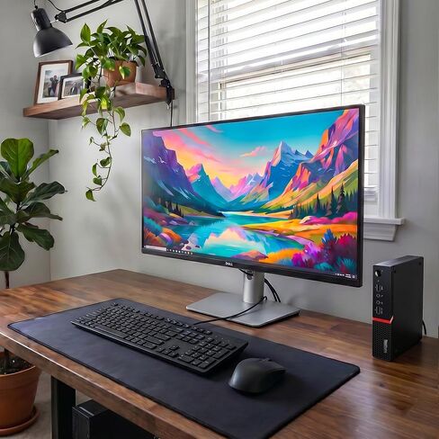 Lenovo ThinkCentre M715 Tiny Desktop — AMD Pro A10-9700E — 8GB DDR4 RAM — 128GB SSD — Wi-Fi — Keyboard & Mouse — Mini Computer — Windows 11 Pro (Renewed) in Kuwait