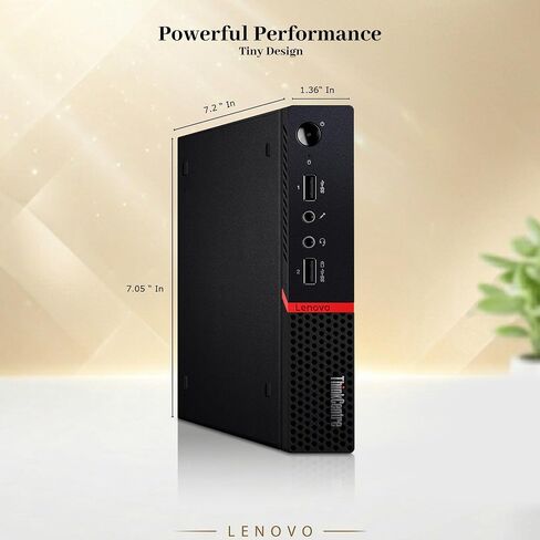 Lenovo ThinkCentre M715 Tiny Desktop — AMD Pro A10-9700E — 8GB DDR4 RAM — 128GB SSD — Wi-Fi — Keyboard & Mouse — Mini Computer — Windows 11 Pro (Renewed) in Kuwait