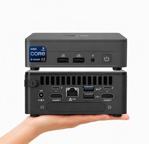 ASUS NUC 13 Pro Tall Business Mini Desktop Computer 13th Intel Core i5 (Up to 4.6GHz), 16GB RAM, 1TB SSD PCIe, HDMI 2.1, 2 Thunderbolt, Wi-Fi 6E, Bluetooth 5.3, Ultra-Quiet Design, Windows 11 Pro in Kuwait