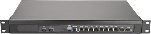 10GbE Firewall Hardware Appliance, OPNsense, Untangle, 1U Network, VPN, Router PC, I5 4300M, RS58, 8 x 2.5GbE LAN, Console, 4 x SFP+, 16G RAM, 128G SSD in Kuwait