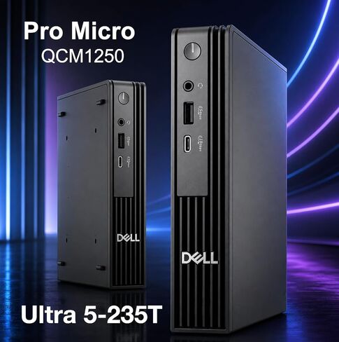 Dell Pro Micro QCM1250, Intel Core Ultra 5 235T, 8GB RAM, 512GB SSD in Kuwait