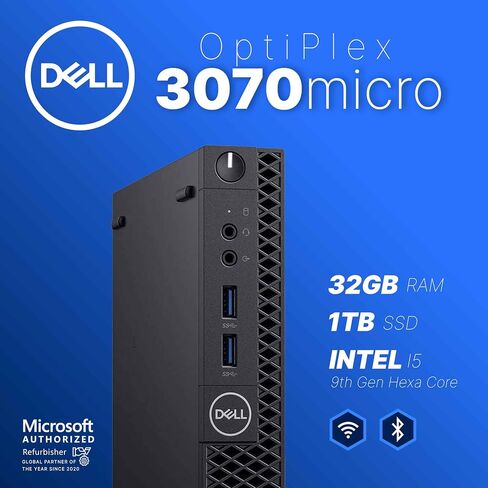 Dell Optiplex 3070 mini pc, Intel Core i5-9500T, 16GB DDR4 RAM, 512GB SSD, Windows 11 Pro (Renewed) in Kuwait