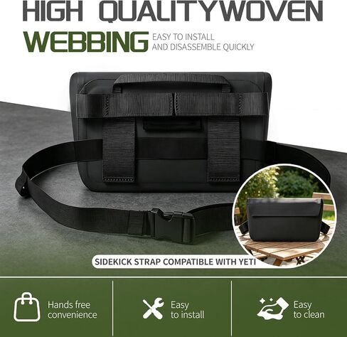 Sidekick Strap Compatible with Yeti, Sidekick Dry Bag Strap, Black in Kuwait