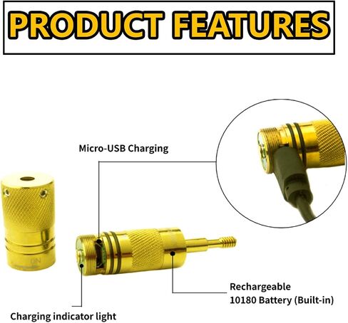 Gotical USB Rechargeable Archery Laser Sight Tool for Bow and Crossbow Thread-On Crossbow Laser Sighting Tool 223 Bore Sighter Shaped, Made of Brass in Kuwait