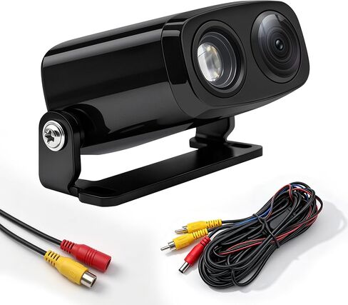 Backup Camera AHD 4k Night Vision with Projection Spotlight: 170 Degree Wide View Angle License Plate Rear Camera with IP68 Waterproof for Cars SUV and Pickup in Kuwait