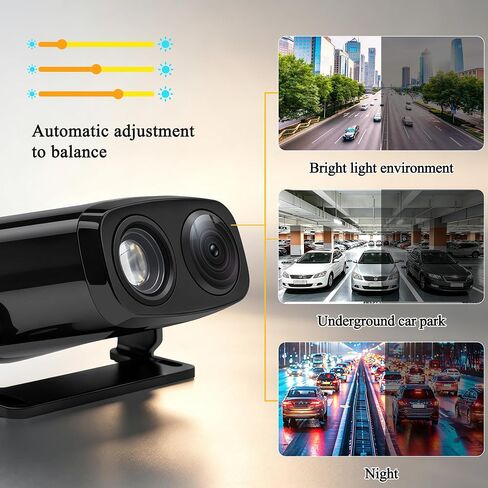 Backup Camera AHD 4k Night Vision with Projection Spotlight: 170 Degree Wide View Angle License Plate Rear Camera with IP68 Waterproof for Cars SUV and Pickup in Kuwait