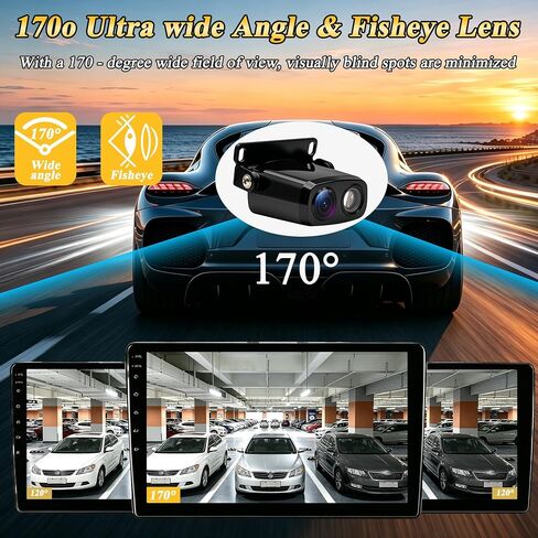 Backup Camera AHD 4k Night Vision with Projection Spotlight: 170 Degree Wide View Angle License Plate Rear Camera with IP68 Waterproof for Cars SUV and Pickup in Kuwait