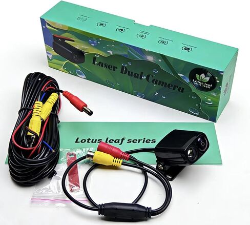 Backup Camera AHD 4k Night Vision with Projection Spotlight: 170 Degree Wide View Angle License Plate Rear Camera with IP68 Waterproof for Cars SUV and Pickup in Kuwait