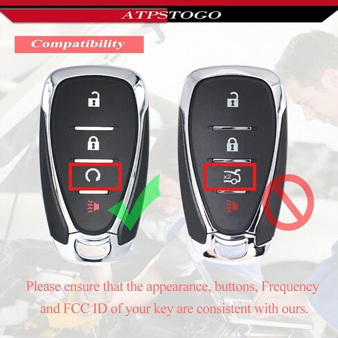 DIY Key Fob Replacement Kit Fits for Chevy Bolt Equinox Trax Sonic Volt 2017 2018 2019 2020 2021 Chevrolet Keyless Entry Remote Control Key FCC ID: HYQ4AA 315Mhz 4 Button in Kuwait