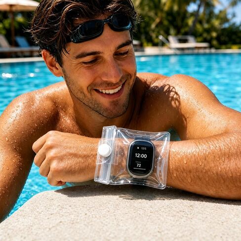 Waterproof Smart Watch Case - Protective Screen Cover Watch Wrist Band in Kuwait