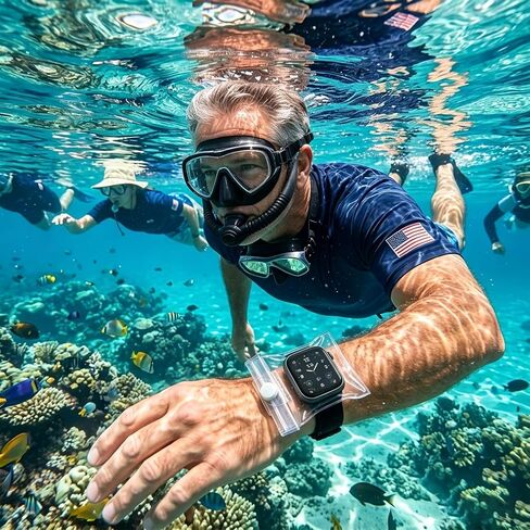 Waterproof Smart Watch Case - Protective Screen Cover Watch Wrist Band in Kuwait