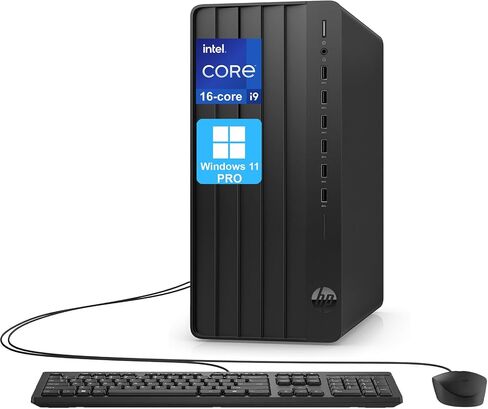 HP Pro Tower 290 G9 Desktop Computer, 16-core Intel Core i9-12900K Processor, 64GB RAM, 4TB SSD, 2-Monitor Ports (HDMI + VGA), WiFi, RJ-45, Wired KB& Mouse, Windows 11 Pro in Kuwait