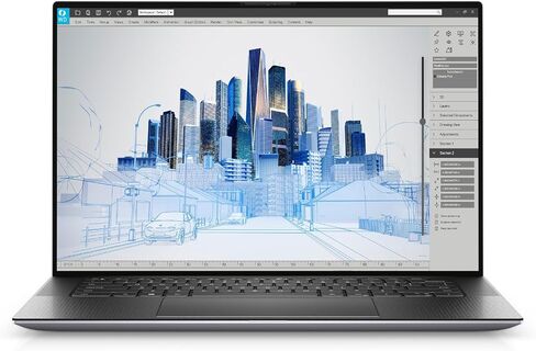 Dell Precision 5560 Workstation Laptop Touch | 15.6" 3840x2400 4k | Core i7-11800H - 512GB SSD Hard Drive - 32GB RAM - Nvidia T1200 | 8 cores @ 4.6 GHz - 4GB GDDR6 Win 11 Pro Silver (Renewed) in Kuwait