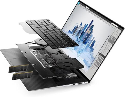 Dell Precision 5560 Workstation Laptop Touch | 15.6" 3840x2400 4k | Core i7-11800H - 512GB SSD Hard Drive - 32GB RAM - Nvidia T1200 | 8 cores @ 4.6 GHz - 4GB GDDR6 Win 11 Pro Silver (Renewed) in Kuwait
