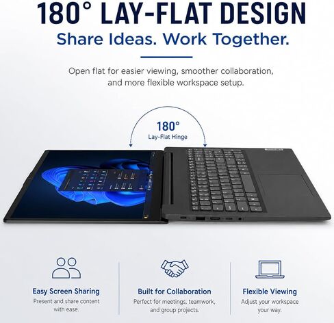 Lenovo 2026 V15 Slim Laptop | 15.6" Anti-Glare FHD Display | Intel Powerful Quad-Core Processor | 16GB DDR5 RAM | 512GB SSD | Wi-Fi 6 | RJ45 Ethernet | Long Battery Life | Win 11 Pro | MS 365 Web in Saudi Arabia