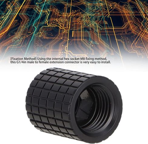 Extender Fitting Durable Brass Water Cooling Device Female (Black) in Kuwait