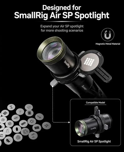 25 Magnetic Metal GOBOs for SmallRig SP Air Spotlight in Kuwait