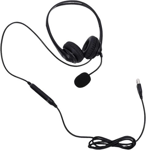 USB Headset, Stereo Wired Headphones with Noise Cancelling in Kuwait