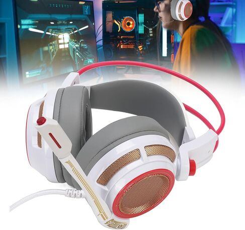 Pissente Over Ear Gaming Headset for PC, USB Wired with 7.1 Surround Sound in Kuwait