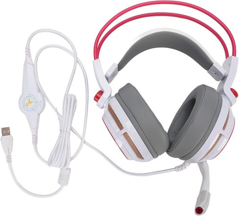 Pissente Over Ear Gaming Headset for PC, USB Wired with 7.1 Surround Sound in Kuwait