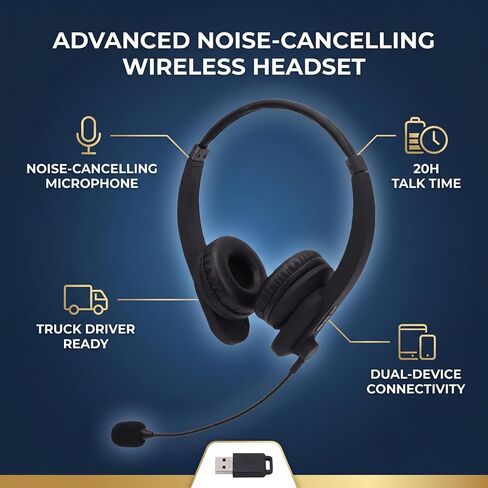 CCYLEZ Trucker Bluetooth Headset with Noise Cancelling Mic and Mute in Kuwait