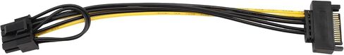 PCIe Power Cable 15Pin SATA to 8Pin PCI-E 6+2 18AWG 18cm Install in Kuwait