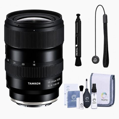 Tamron 16-30mm f/2.8 Di III VXD G2 Full-Frame Wide-Angle Zoom Lens for Sony E with 6-Year Warranty, Bundle with 67mm UV/CPL/ND Filter Kit, Lens Pen, Cleaning Kit and Cap Tether in Kuwait