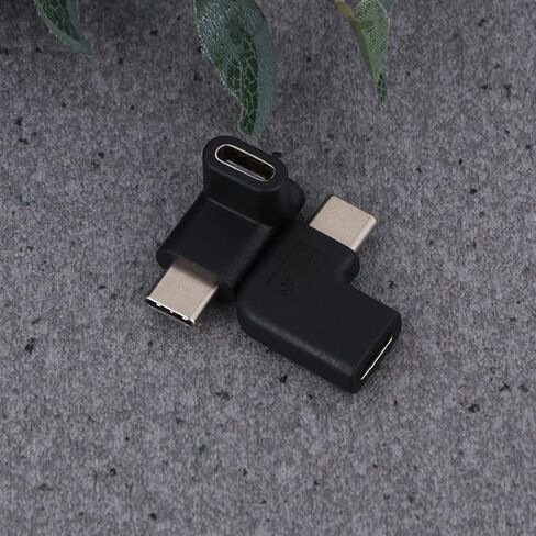 USB C Male to Female Adapter Converter Extender 2pcs Right Angled in Kuwait
