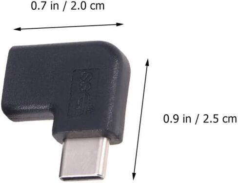 USB C Male to Female Adapter Converter Extender 2pcs Right Angled in Kuwait