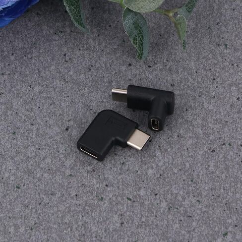 USB C Male to Female Adapter Converter Extender 2pcs Right Angled in Kuwait
