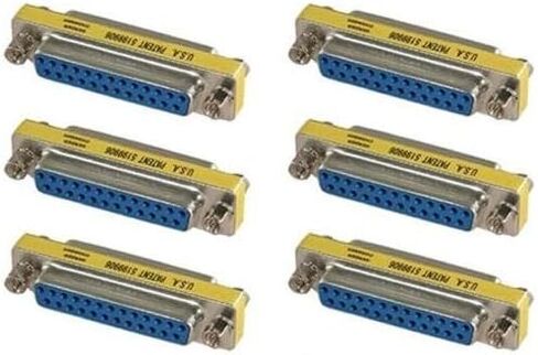 6 PCS DB25 25-Pin Serial Female to Female Gender Changer Coupler Adapter in Kuwait