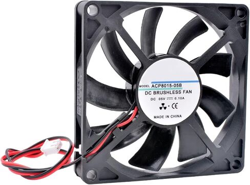P8015 8cm 80mm Fan 80x80x15mm DC5V 12V 24V 2pin Cooling for Router case Power Charger Inverter(24V Sleeve) in Kuwait