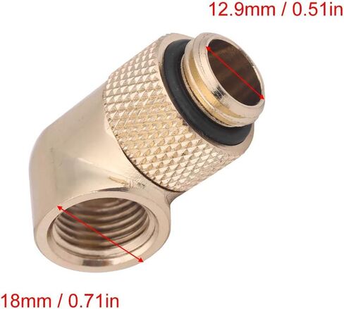 G1/4 Fitting Premium Brass 90° Elbow Connector 360° Rotation for in Kuwait