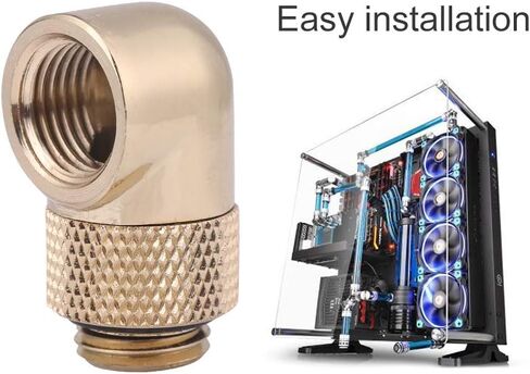 G1/4 Fitting Premium Brass 90° Elbow Connector 360° Rotation for in Kuwait