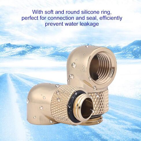 G1/4 Fitting Premium Brass 90° Elbow Connector 360° Rotation for in Kuwait