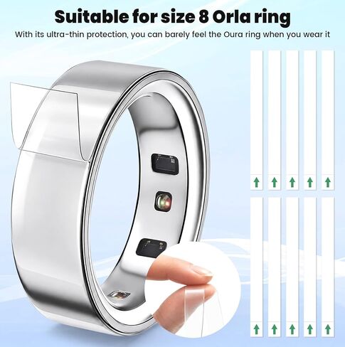 10 Pack Ultra-Thin Clear Skin Cover for Oura Ring Gen 5（Size 8） in Kuwait