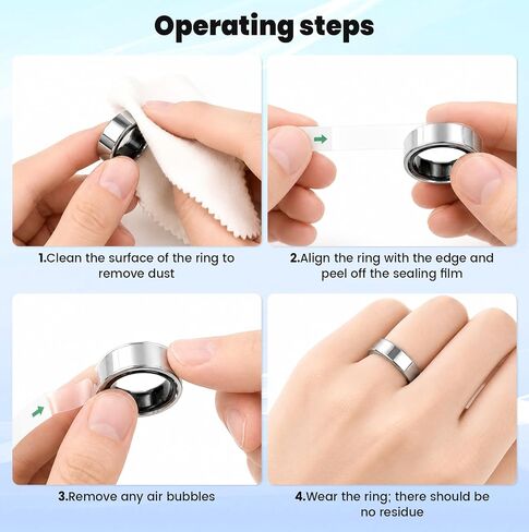 10 Pack Ultra-Thin Clear Skin Cover for Oura Ring Gen 5（Size 8） in Kuwait